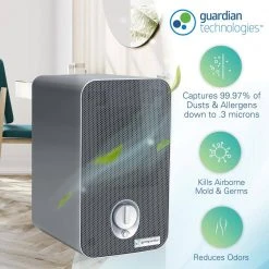 GermGuardian 4-in-1 Tabletop Air Purifier with HEPA filter, UV Sanitizer for Small Rooms, Grey 16 GermGuardian 4-in-1 Tabletop Air Purifier with HEPA filter, UV Sanitizer for Small Rooms, Grey -Air Quality Shop grays germguardian air purifiers ac4100 44 1000