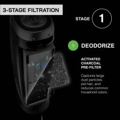 GermGuardian 4-in-1 True HEPA Air Purifier with UV Sanitizer and Odor Reduction, 22 in. Tower -Air Quality Shop grays germguardian air purifiers ac4825e 1d 1000