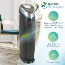 GermGuardian 28 in. 4-in-1 Air Purifier with True HEPA filter for Medium Rooms up to 179 Sq Ft, Black 15 GermGuardian 28 in. 4-in-1 Air Purifier with True HEPA filter for Medium Rooms up to 179 Sq Ft, Black -Air Quality Shop grays germguardian air purifiers ac5000b 44 1000