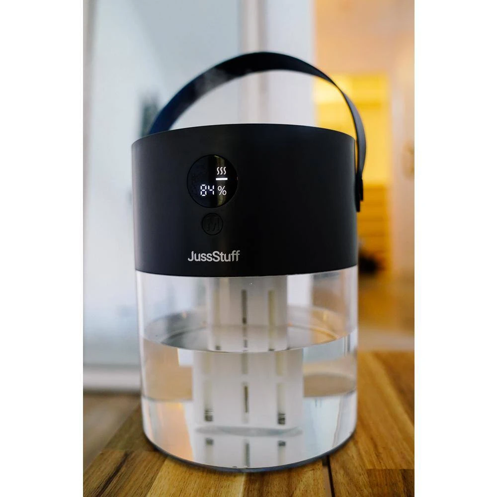 JussStuff Cool Mist, 2 l Tank Portable Humidifier for Large Room with Smart Time Control and Multiple Mist Modes, Charcoal Grey 10 JussStuff Cool Mist, 2 l Tank Portable Humidifier for Large Room with Smart Time Control and Multiple Mist Modes, Charcoal Grey - Image 8