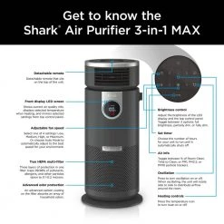 Shark Air Purifier 3-in-1 with True HEPA Filter (500 sq. ft.) HC452 18 Shark Air Purifier 3-in-1 with True HEPA Filter (500 sq. ft.) HC452 -Air Quality Shop grays shark air purifiers hc452 40 1000