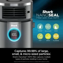 Shark Air Purifier 3-in-1 with True HEPA Filter (500 sq. ft.) HC452 23 Shark Air Purifier 3-in-1 with True HEPA Filter (500 sq. ft.) HC452 -Air Quality Shop grays shark air purifiers hc452 4f 1000