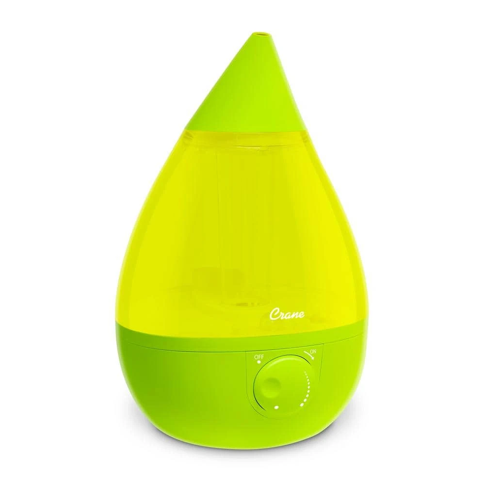 Crane 1 Gal. Drop Ultrasonic Cool Mist Humidifier for Medium to Large Rooms up to 500 sq. ft. - Green 3 Crane 1 Gal. Drop Ultrasonic Cool Mist Humidifier for Medium to Large Rooms up to 500 sq. ft. - Green