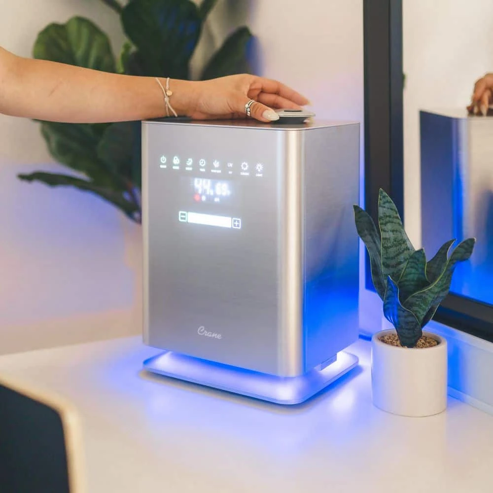 Crane 1.2 Gal. Warm & Cool Mist Top Fill Humidifier with Remote for Medium to Large Rooms up to 500 sq. ft 9 Crane 1.2 Gal. Warm & Cool Mist Top Fill Humidifier with Remote for Medium to Large Rooms up to 500 sq. ft - Image 8