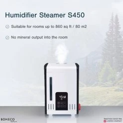 BONECO S450 Large Room Steam Humidifier with Hand Warm Mist and Digital Display -Air Quality Shop multi boneco humidifiers 50241 76 1000