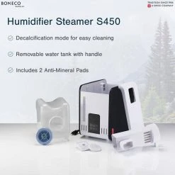 BONECO S450 Large Room Steam Humidifier with Hand Warm Mist and Digital Display -Air Quality Shop multi boneco humidifiers 50241 fa 1000