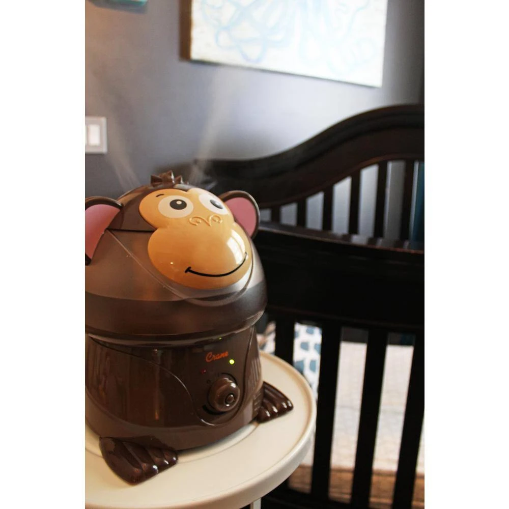 Crane 1 Gal. Adorable Ultrasonic Cool Mist Humidifier for Medium to Large Rooms up to 500 sq. ft. - Monkey 4 Crane 1 Gal. Adorable Ultrasonic Cool Mist Humidifier for Medium to Large Rooms up to 500 sq. ft. - Monkey - Image 2