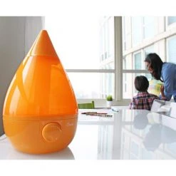 Crane 1 Gal. Drop Ultrasonic Cool Mist Humidifier for Medium to Large Rooms up to 500 sq. ft. - Orange -Air Quality Shop oranges peaches crane humidifiers ee 5301o 31 1000