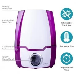 Air Innovations 1.37 Gal. Cool Mist Digital Humidifier for Large Rooms up to 400 sq. ft 13 Air Innovations 1.37 Gal. Cool Mist Digital Humidifier for Large Rooms up to 400 sq. ft -Air Quality Shop purples lavenders air innovations humidifiers humid06 purple c3 1000 1