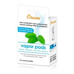 Crane Universal Vapor Pads for Droplets (EE-5302), Warm Mist (EE-5202) and Corded Inhaler (EE-5955) - Menthol Eucalyptus