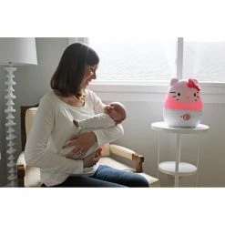Crane 1 Gal. Adorable Ultrasonic Cool Mist Humidifier for Medium to Large Rooms up to 500 sq. ft. - Hello Kitty -Air Quality Shop reds pinks crane humidifiers ee 4109 1d 1000