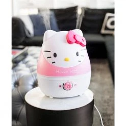 Crane 1 Gal. Adorable Ultrasonic Cool Mist Humidifier for Medium to Large Rooms up to 500 sq. ft. - Hello Kitty -Air Quality Shop reds pinks crane humidifiers ee 4109 c3 1000