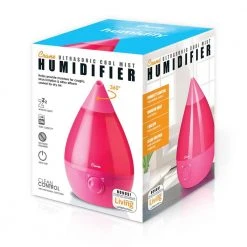 Crane 1 Gal. Drop Ultrasonic Cool Mist Humidifier for Medium to Large Rooms up to 500 sq. ft. - Pink 12 Crane 1 Gal. Drop Ultrasonic Cool Mist Humidifier for Medium to Large Rooms up to 500 sq. ft. - Pink -Air Quality Shop reds pinks crane humidifiers ee 5301p 1d 1000