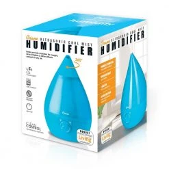 Crane 1 Gal. Drop Ultrasonic Cool Mist Humidifier for Medium to Large Rooms up to 500 sq. ft. - Aqua -Air Quality Shop turquoises aquas crane humidifiers ee 5301b 1d 1000