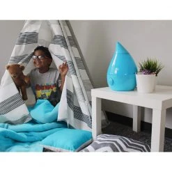 Crane 1 Gal. Drop Ultrasonic Cool Mist Humidifier for Medium to Large Rooms up to 500 sq. ft. - Aqua -Air Quality Shop turquoises aquas crane humidifiers ee 5301b 66 1000