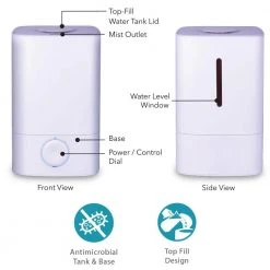 Air Innovations 1.2 Gal. Medium Cool Mist Ultrasonic Humidifier for Rooms -Air Quality Shop whites air innovations humidifiers humid61 white c3 1000