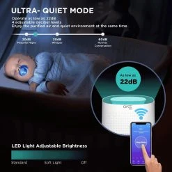 One Smart Consumer Electronics Gear Athena Smart Air Purifier with Voice Control HEPA Filter Included. Compatible with Google Assistant and Alexa with App 17 One Smart Consumer Electronics Gear Athena Smart Air Purifier with Voice Control HEPA Filter Included. Compatible with Google Assistant and Alexa with App -Air Quality Shop whites air purifiers osap01 1f 1000