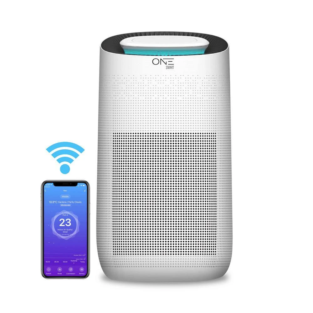 One Smart Consumer Electronics Gear Athena Smart Air Purifier with Voice Control HEPA Filter Included. Compatible with Google Assistant and Alexa with App 3 One Smart Consumer Electronics Gear Athena Smart Air Purifier with Voice Control HEPA Filter Included. Compatible with Google Assistant and Alexa with App