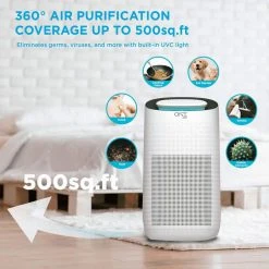 One Smart Consumer Electronics Gear Athena Smart Air Purifier with Voice Control HEPA Filter Included. Compatible with Google Assistant and Alexa with App 15 One Smart Consumer Electronics Gear Athena Smart Air Purifier with Voice Control HEPA Filter Included. Compatible with Google Assistant and Alexa with App -Air Quality Shop whites air purifiers osap01 c3 1000
