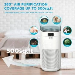One Smart Consumer Electronics Gear Neo Smart Air Purifier with Voice Control HEPA Filter Included. Compatible with Google Assistant and Alexa with App -Air Quality Shop whites air purifiers osap02 c3 1000