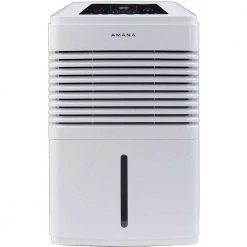 Amana 48 pt. Portable Dehumidifier with Adjustable Humidistat, Auto Shut-Off, 24-Hour Timer for Bathrooms, Basements, Bedrooms