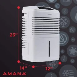 Amana 48 pt. Portable Dehumidifier with Adjustable Humidistat, Auto Shut-Off, 24-Hour Timer for Bathrooms, Basements, Bedrooms 15 Amana 48 pt. Portable Dehumidifier with Adjustable Humidistat, Auto Shut-Off, 24-Hour Timer for Bathrooms, Basements, Bedrooms -Air Quality Shop whites amana dehumidifiers amad481bw a0 1000
