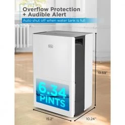BLACK+DECKER 30-Pint Portable Dehumidifier With Bucket -Air Quality Shop whites black decker dehumidifiers bd30mwsa 1f 1000
