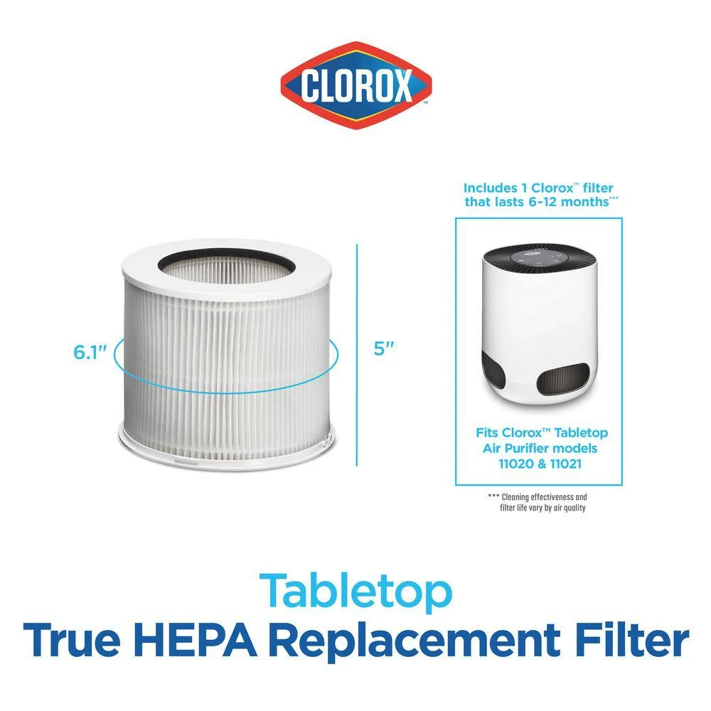 Clorox Tabletop Air Purifier True HEPA Replacement Filter 9 Clorox Tabletop Air Purifier True HEPA Replacement Filter - Image 7