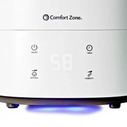 Comfort Zone 1.45 Gal. Small Room Ultrasonic Humidifier with Aroma Diffuser -Air Quality Shop whites comfort zone humidifiers czhd60 c3 1000
