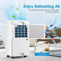 Costway 32-Pints 2000 sq.ft. Dehumidifier for Home and Basements w/3-Color Digital Display 17 Costway 32-Pints 2000 sq.ft. Dehumidifier for Home and Basements w/3-Color Digital Display -Air Quality Shop whites costway dehumidifiers es10104us wh 76 1000