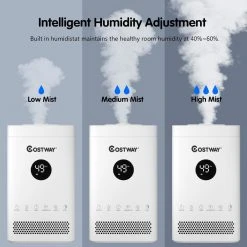 Costway 0.92 Gal. Bedroom Top Fill Air Humidifier -Air Quality Shop whites costway humidifiers ep24772us 44 1000