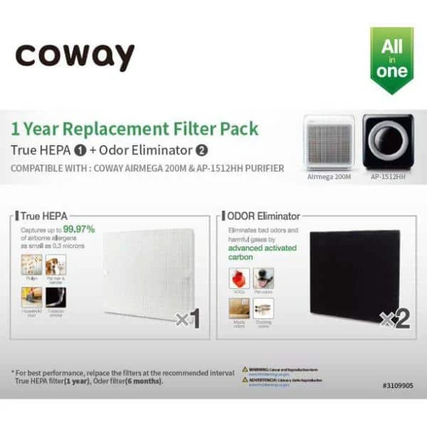 Coway Airmega 200M & AP-1512HH Mighty Replacement Filter Set 4 Coway Airmega 200M & AP-1512HH Mighty Replacement Filter Set - Image 2