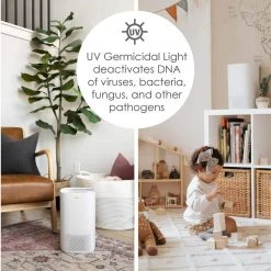 Crane True HEPA Air Purifier with Germicidal UV Light for Small to Medium Rooms up to 250 sq.ft. - Standard -Air Quality Shop whites crane air purifiers ee 5067 44 1000