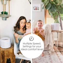 Crane HEPA Air Purifier with 3 Speed Settings for Small to Medium Rooms up to 300 sq.ft. -Air Quality Shop whites crane air purifiers ee 7002air 1f 1000