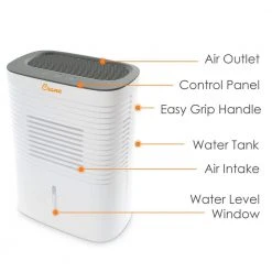 Crane 4 Pint Compact Dehumidifier with 2 Settings for Small to Medium Rooms up to 300 sq.ft. 10 Crane 4 Pint Compact Dehumidifier with 2 Settings for Small to Medium Rooms up to 300 sq.ft. -Air Quality Shop whites crane dehumidifiers ee 1000 c3 1000