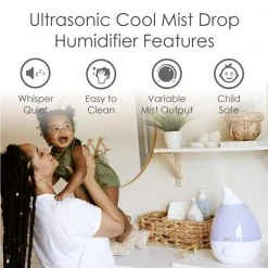 Crane 1 Gal. Drop Ultrasonic Cool Mist Humidifier for Medium to Large Rooms up to 500 sq. ft. - White 12 Crane 1 Gal. Drop Ultrasonic Cool Mist Humidifier for Medium to Large Rooms up to 500 sq. ft. - White -Air Quality Shop whites crane humidifiers ee 5301w c3 1000