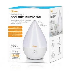 Crane 0.5 Gal. Droplet Ultrasonic Cool Mist Humidifier for Small to Medium Rooms up to 250 sq. ft. -White -Air Quality Shop whites crane humidifiers ee 5302w 31 1000