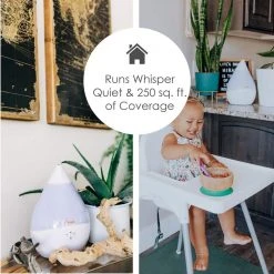 Crane 0.5 Gal. Droplet Ultrasonic Cool Mist Humidifier for Small to Medium Rooms up to 250 sq. ft. -White -Air Quality Shop whites crane humidifiers ee 5302w 44 1000