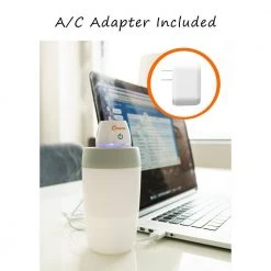 Crane 8 oz. Portable Ultrasonic Cool Mist Humidifier for Car, Desk, Travel -Air Quality Shop whites crane humidifiers ee 5950 76 1000