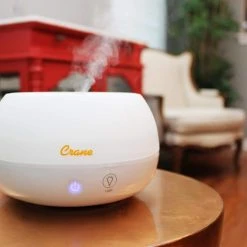 Crane 0.2 Gal. 2-in-1 Ultrasonic Cool Mist Humidifer & Aroma Diffuser for Small Rooms up to 160 sq. ft. -Air Quality Shop whites crane humidifiers ee 5951ad 40 1000