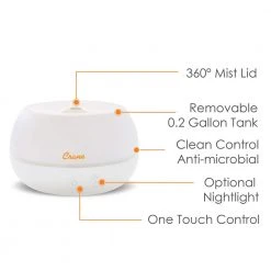 Crane 0.2 Gal. 2-in-1 Ultrasonic Cool Mist Humidifer & Aroma Diffuser for Small Rooms up to 160 sq. ft. -Air Quality Shop whites crane humidifiers ee 5951ad c3 1000