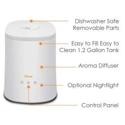 Crane 1.2 Gal. Cool Mist Top Fill Humidifier & Aroma Diffuser for Medium to Large Rooms up to 500 sq. ft 11 Crane 1.2 Gal. Cool Mist Top Fill Humidifier & Aroma Diffuser for Medium to Large Rooms up to 500 sq. ft -Air Quality Shop whites crane humidifiers ee 6909 c3 1000