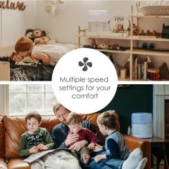 Crane 1 Gal. Evaporative Cool Mist Humidifier with 3 Speeds for Medium to Large Rooms up to 500 sq. ft. -Air Quality Shop whites crane humidifiers ee 7002 1f 1000