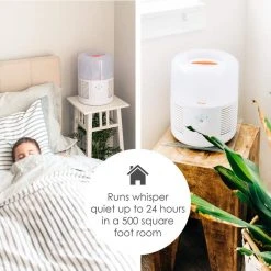 Crane 1 Gal. Evaporative Cool Mist Humidifier with 3 Speeds for Medium to Large Rooms up to 500 sq. ft. -Air Quality Shop whites crane humidifiers ee 7002 44 1000