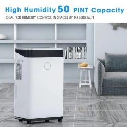 Unbranded Newair 50-Pint Bucketless Dehumidifier -Air Quality Shop whites dehumidifiers csc003 50 76 1000