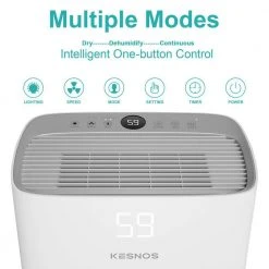 Kesnos 50-Pint Capacity Home Multifunction Dehumidifier With Bucket For 3,500 Sq. Ft. Home Or Bedroom -Air Quality Shop whites dehumidifiers hdcx pd08a 4f 1000