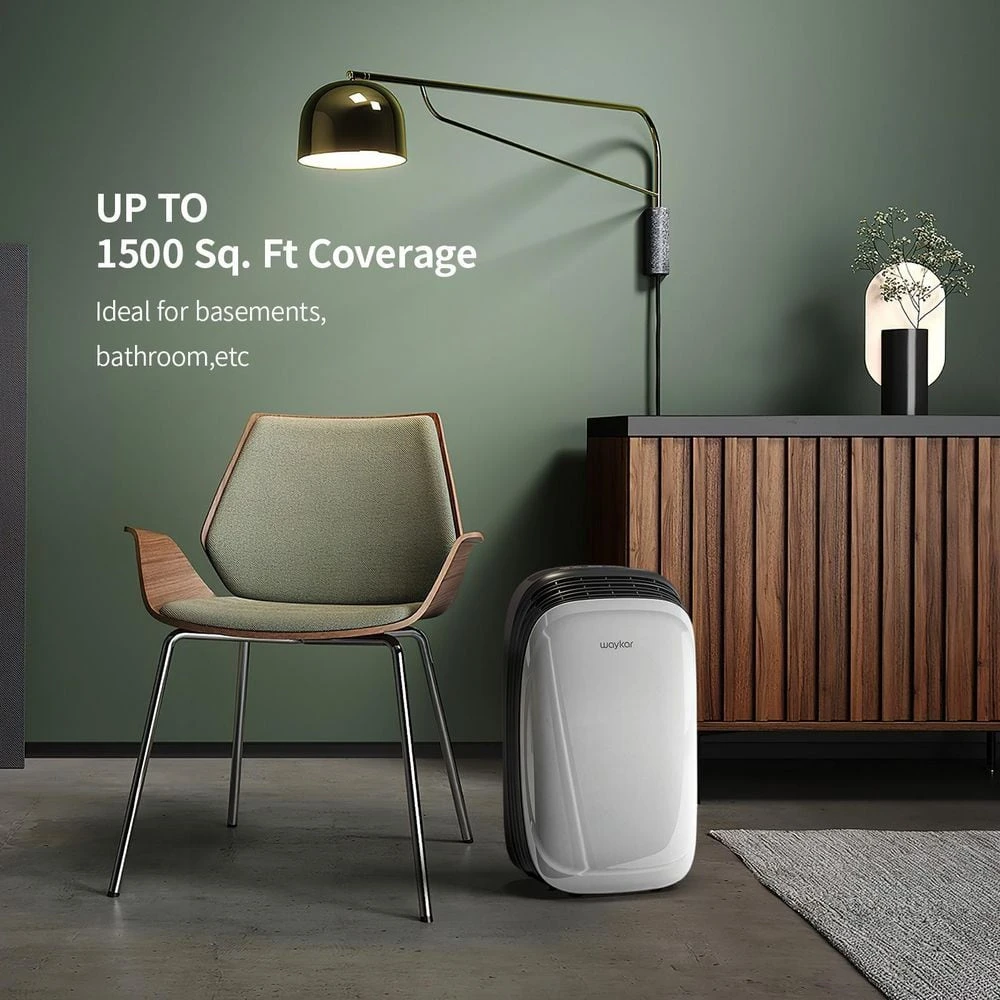 Waykar 30-Pint Capacity 1,500 Sq. Ft. Smart Touch Home Dehumidifier With Bucket, Suitable For Basement Or Bedroom 4 Waykar 30-Pint Capacity 1,500 Sq. Ft. Smart Touch Home Dehumidifier With Bucket, Suitable For Basement Or Bedroom - Image 2