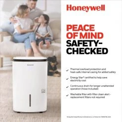 Honeywell Smart WiFi Energy Star Dehumidifier for Basements & Large Rooms Up to 4000 sq. ft. with Alexa Voice Control -Air Quality Shop whites dehumidifiers tp70awkn 1d 1000