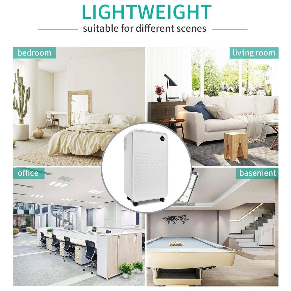 Edendirect 30-Pint 3,000 Sq. Ft. Dehumidifier with 2L Water Tank Auto or Manual Drain for Large Rooms and Basements 12 Edendirect 30-Pint 3,000 Sq. Ft. Dehumidifier with 2L Water Tank Auto or Manual Drain for Large Rooms and Basements - Image 10