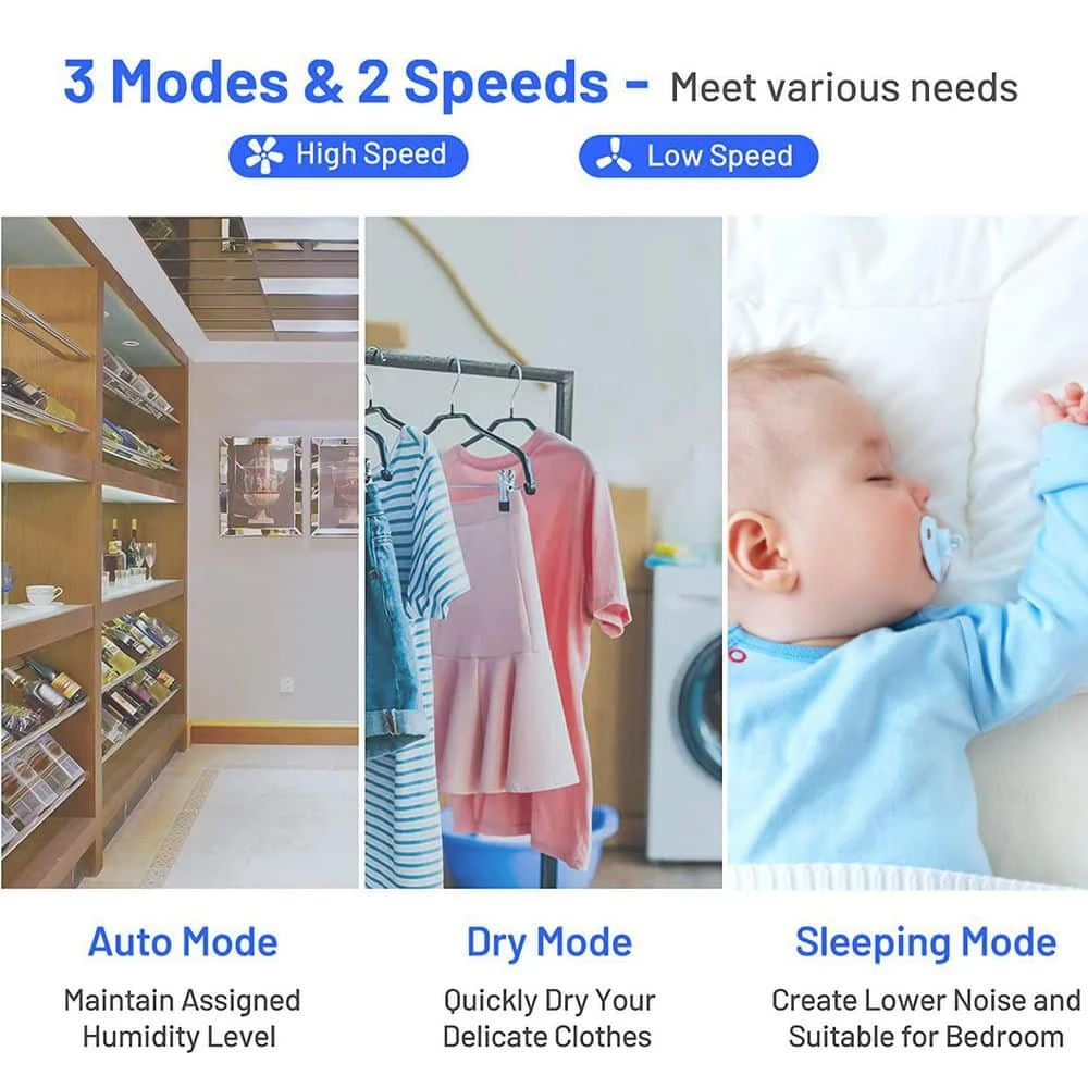 Edendirect 30-Pint Dehumidifier with Bucker Storage with Air Filter, 3-Operation Modes, Rotating Knob 2000 sq.ft. for Large Room 7 Edendirect 30-Pint Dehumidifier with Bucker Storage with Air Filter, 3-Operation Modes, Rotating Knob 2000 sq.ft. for Large Room - Image 5